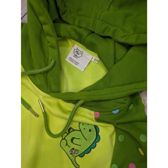 Green Dinosaur Kids Hoodie - Picture 3 of 3